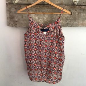 Patterned tiered tank blouse